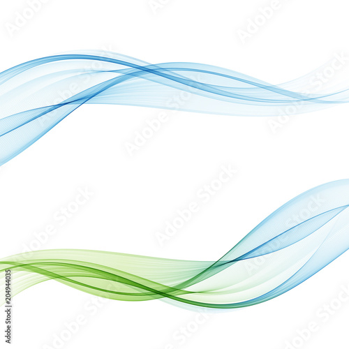 Bright fresh speed mild spring light waves collection. Abstract web smooth mild divider lines Vector illustration