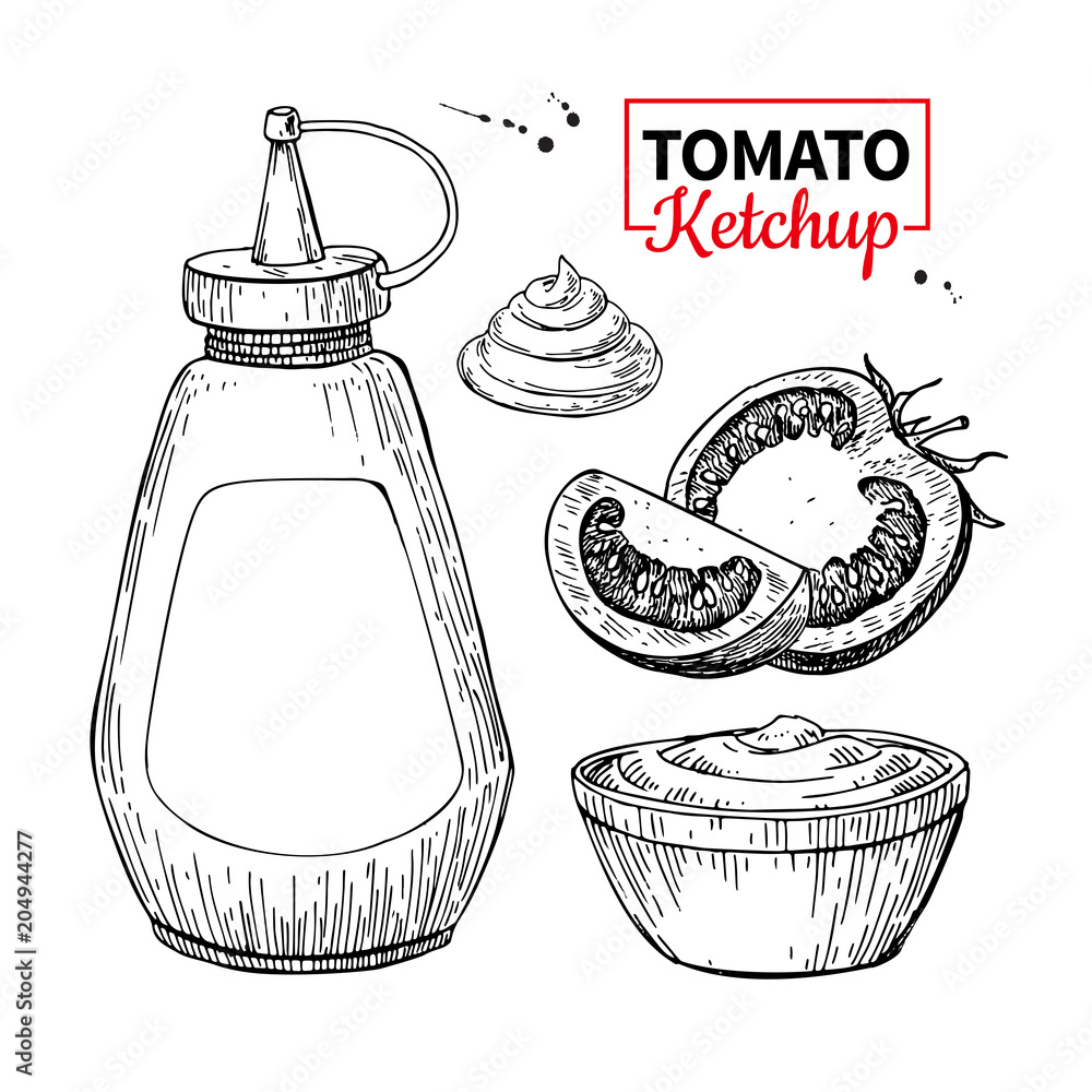 Ketchup Bottle Drawing