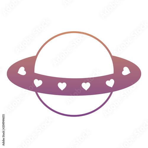 ufo icon over white background, vector illustration