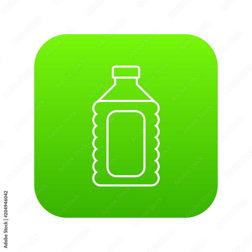 Plastic soap bottle icon green vector Plastic soap bottle icon green vector