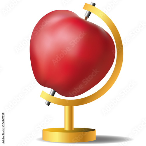 pomme - globe - monde - fruit - santé - diète - alimentation - nourriture - diététique - concept,