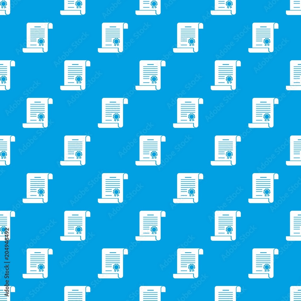 Certificate pattern vector seamless blue Certificate pattern vector seamless blue