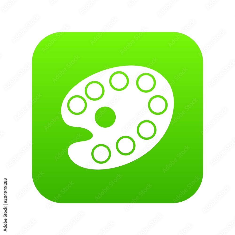 Art palette icon digital green