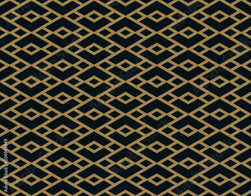 Vector seamless pattern. Modern stylish texture. Geometric striped ornament.