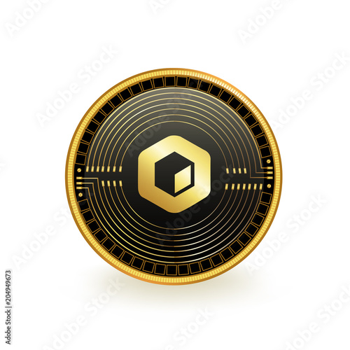 Neblio Cryptocurrency Black Coin Isolated