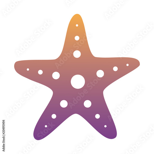 sea star icon over white background  colorful design. vector illustration