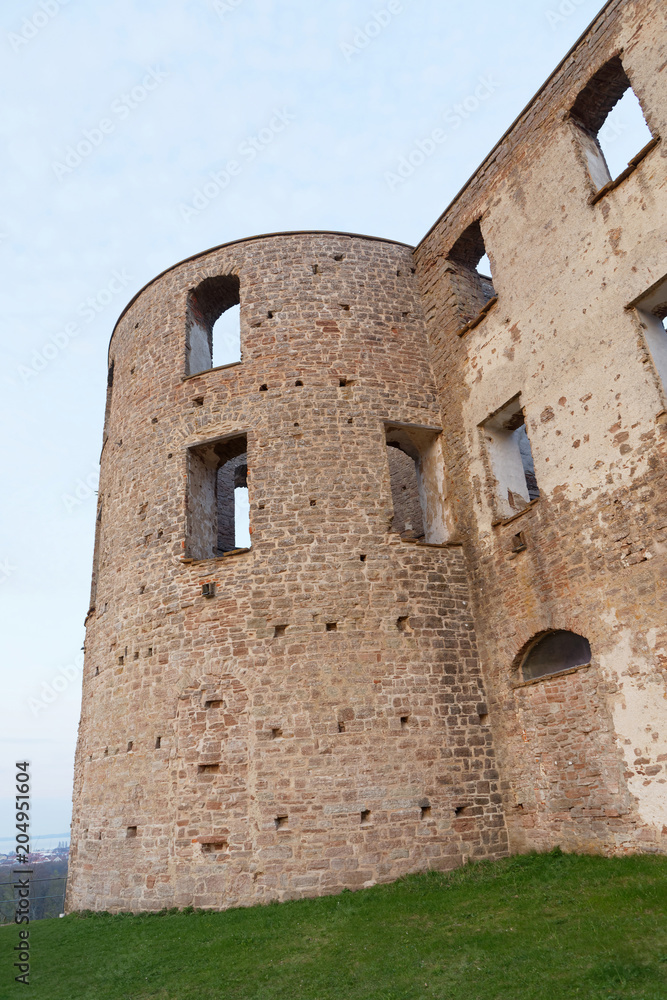 Defence tower on the ruin of the Borgholm castle, built around year 1100 used for defence of the Baltic sea.