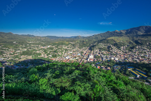 beautiful view of the city of Matagalpa and the blue sky photo