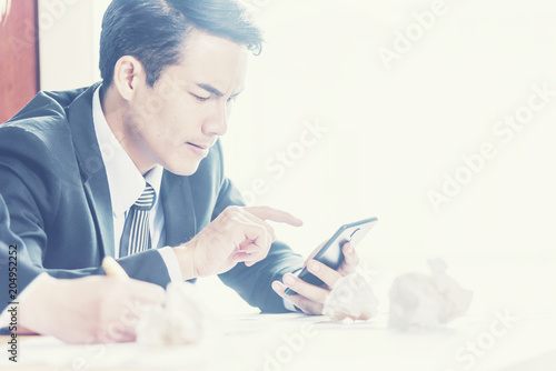 business working in modern ...