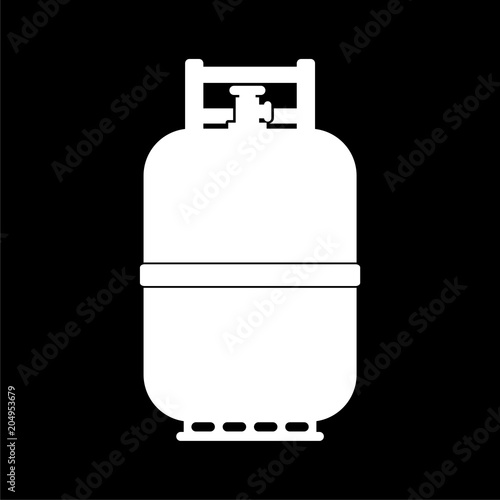 Gas bottle icon on dark background