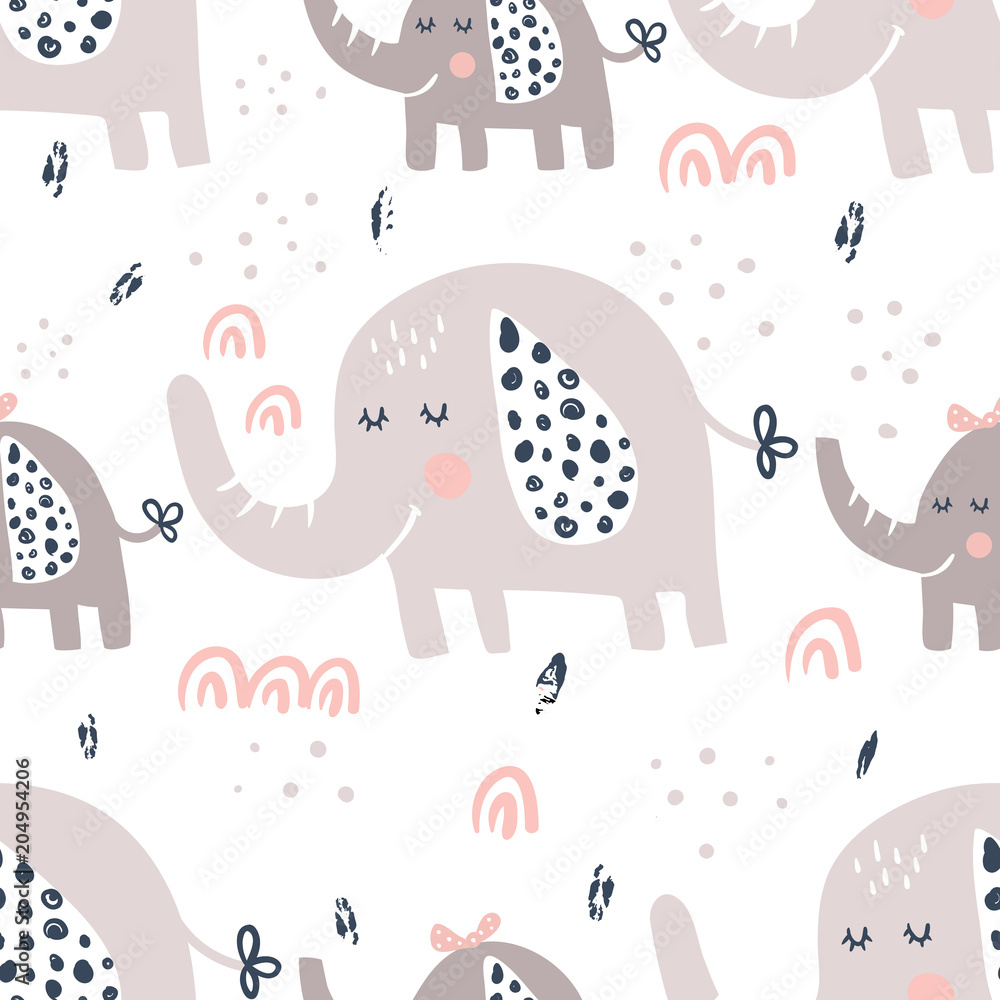 elephants family pattern elephants family pattern