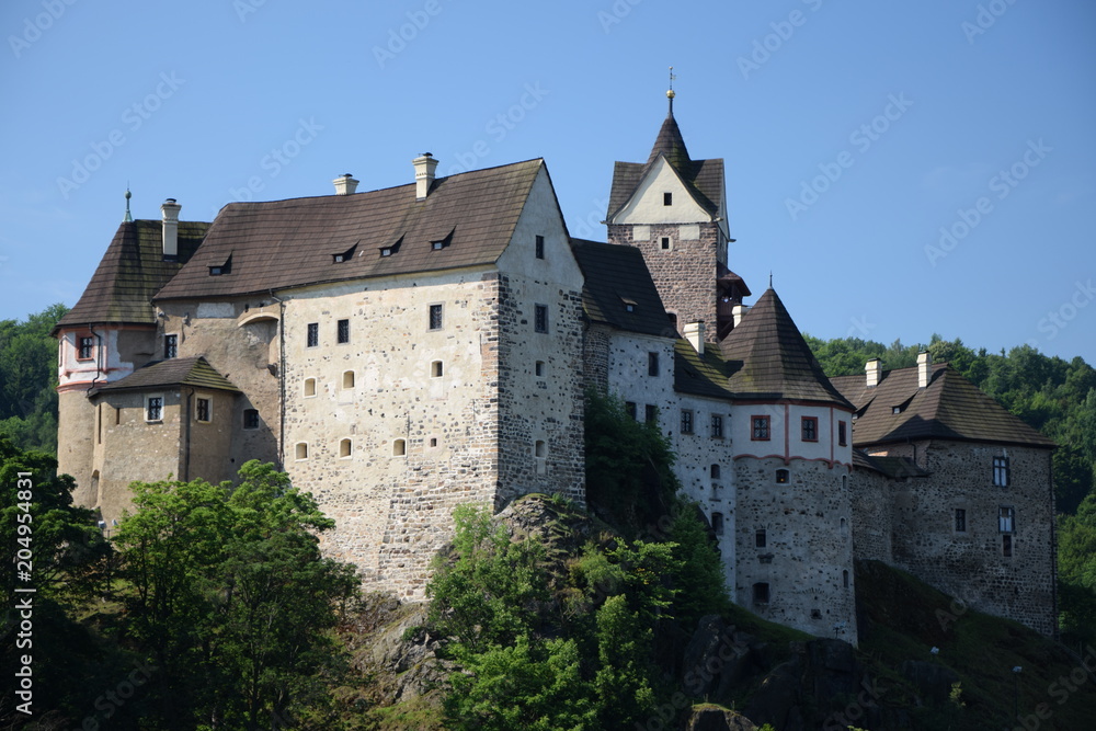 Burg in Loket, Tschechien