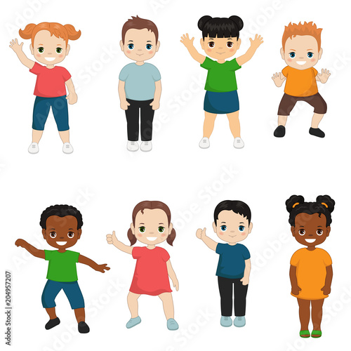 Collection of happy children