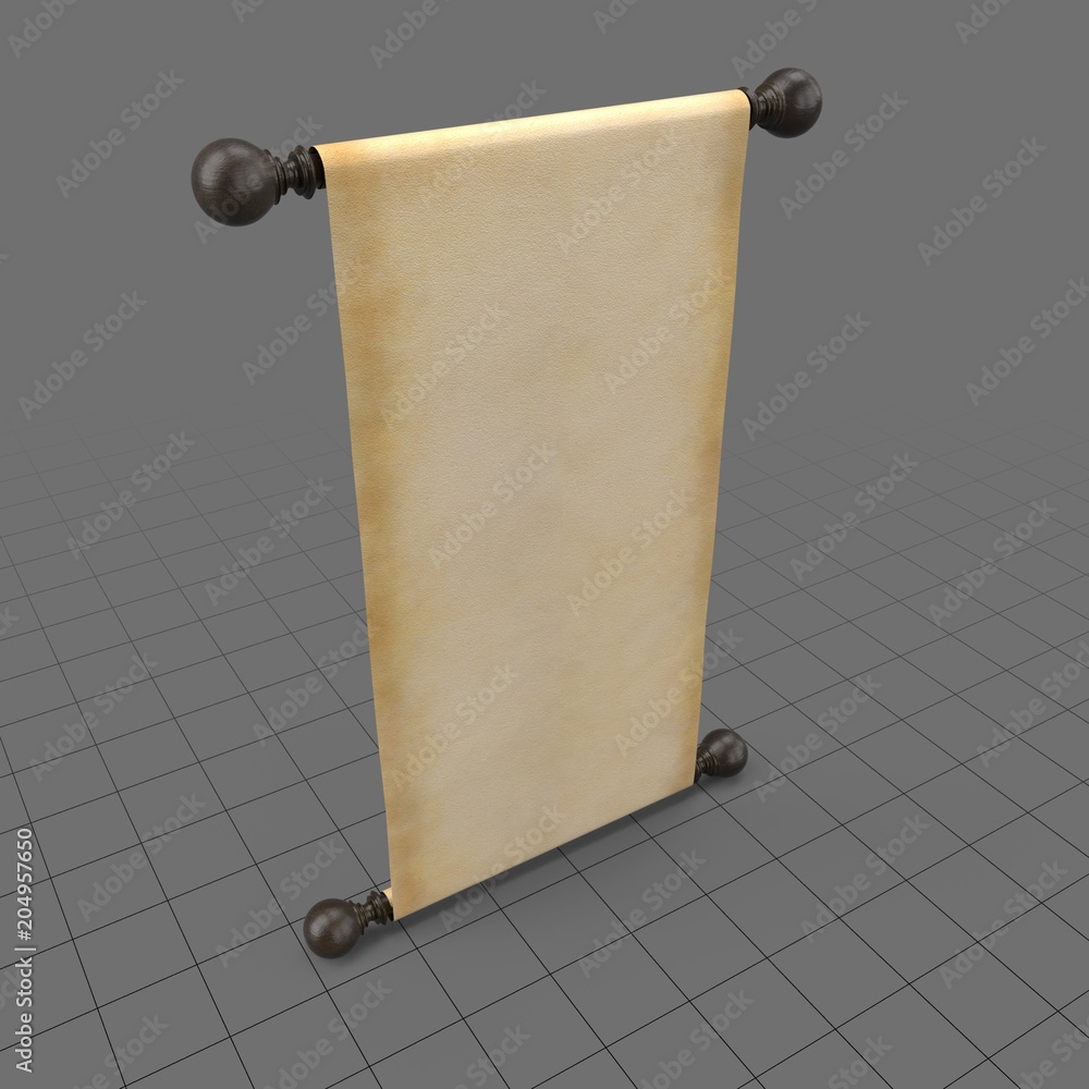 Ancient hanging scroll 1 Stock 3D asset | Adobe Stock