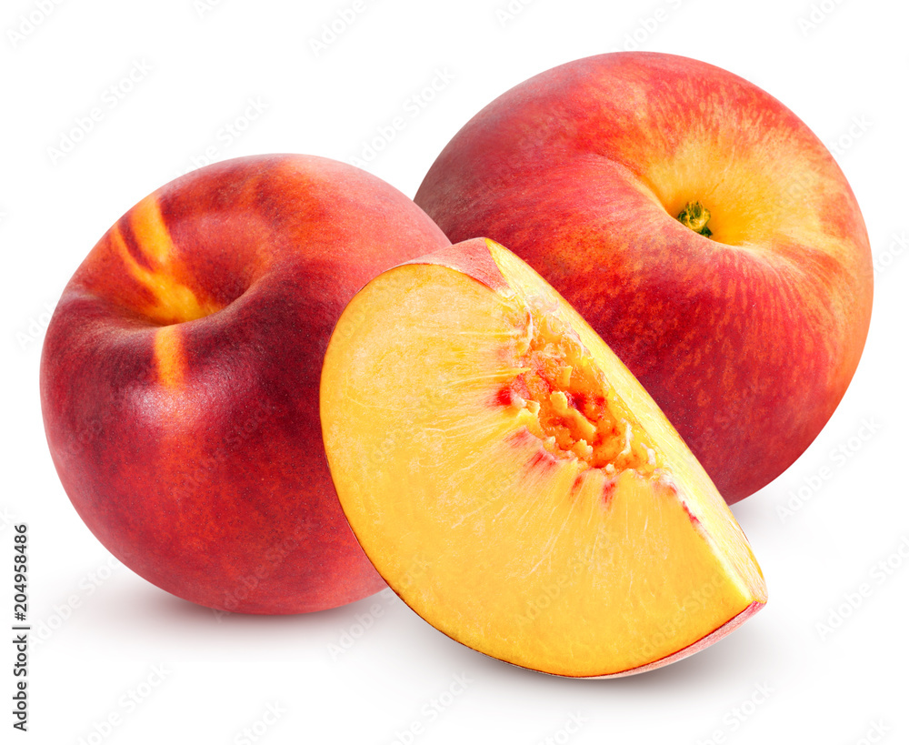 peach fruits Isolated peach fruits Isolated