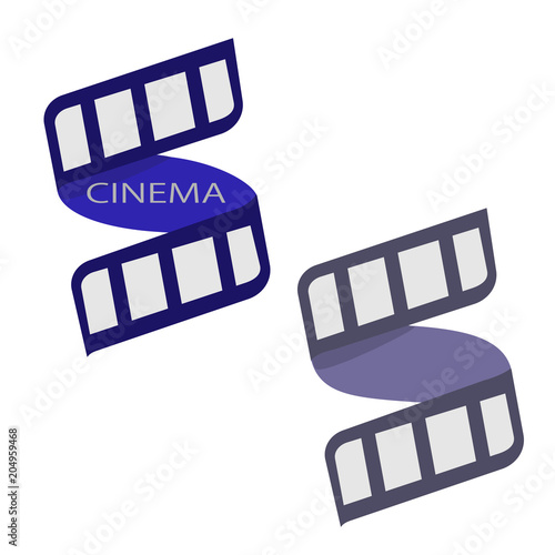Retro cinema icon with text place, vector illustration