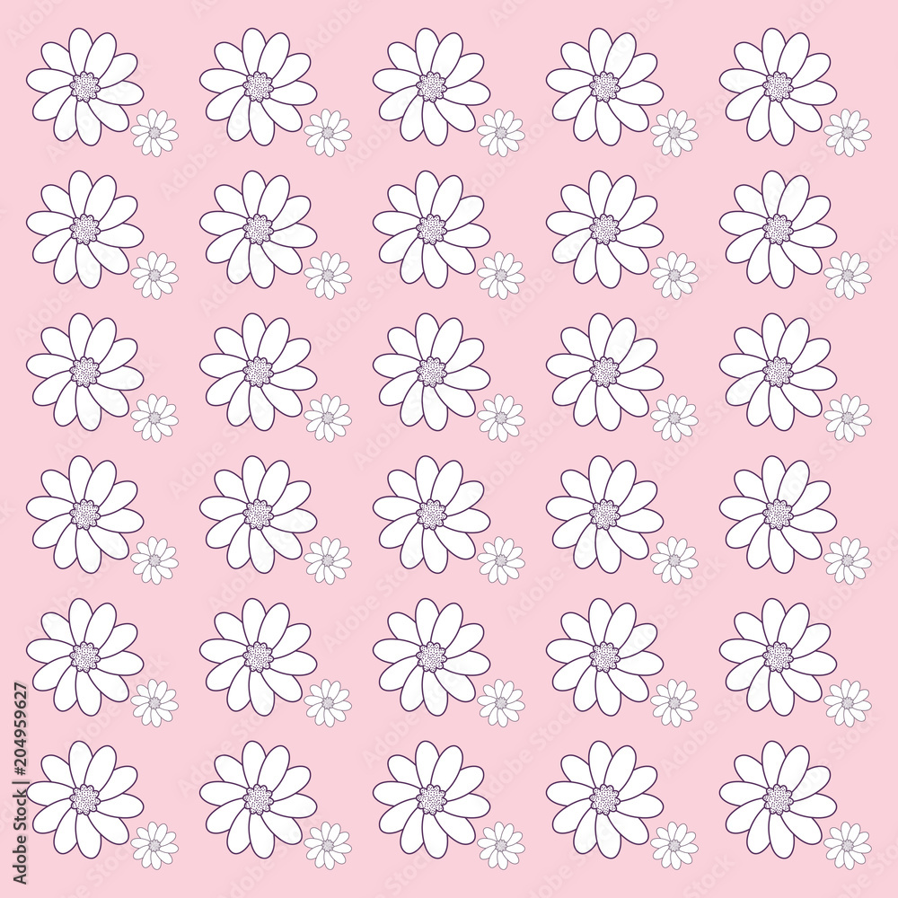 background of beautiful flowers pattern, colorful design. vector illustration