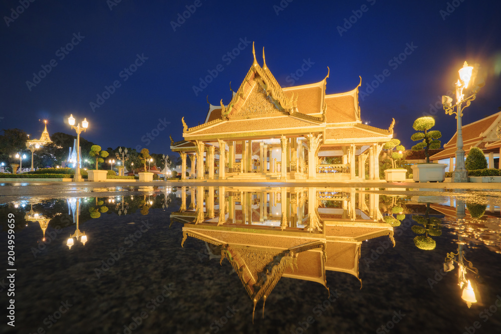 Fototapeta premium Royal Pavilion Mahajetsadabadin,Wat Ratchanatdaram Worawihan temple at Bangkok, Thailand.