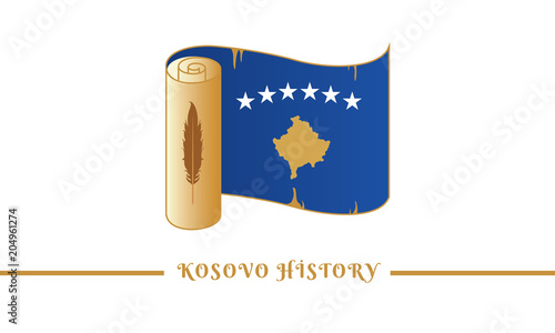 kosovo flag and kosovo history photo