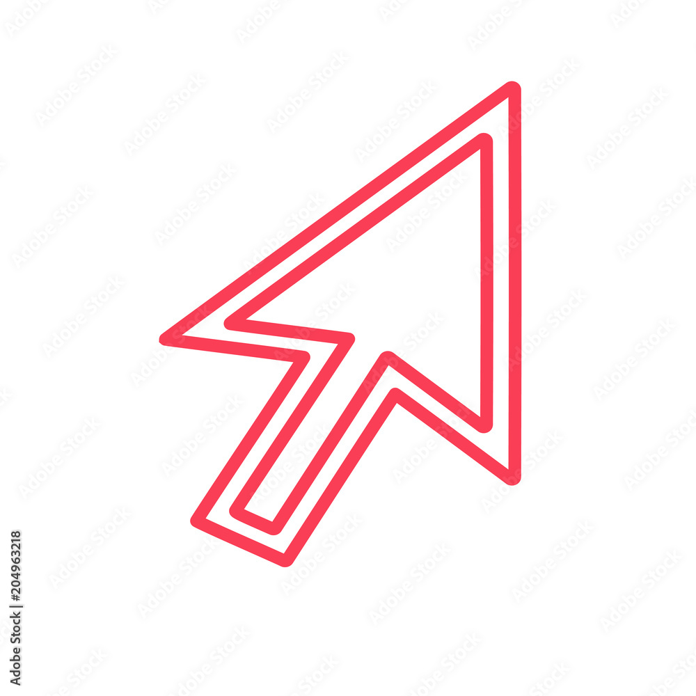 red arrow icon. vector illustration red arrow icon. vector illustration