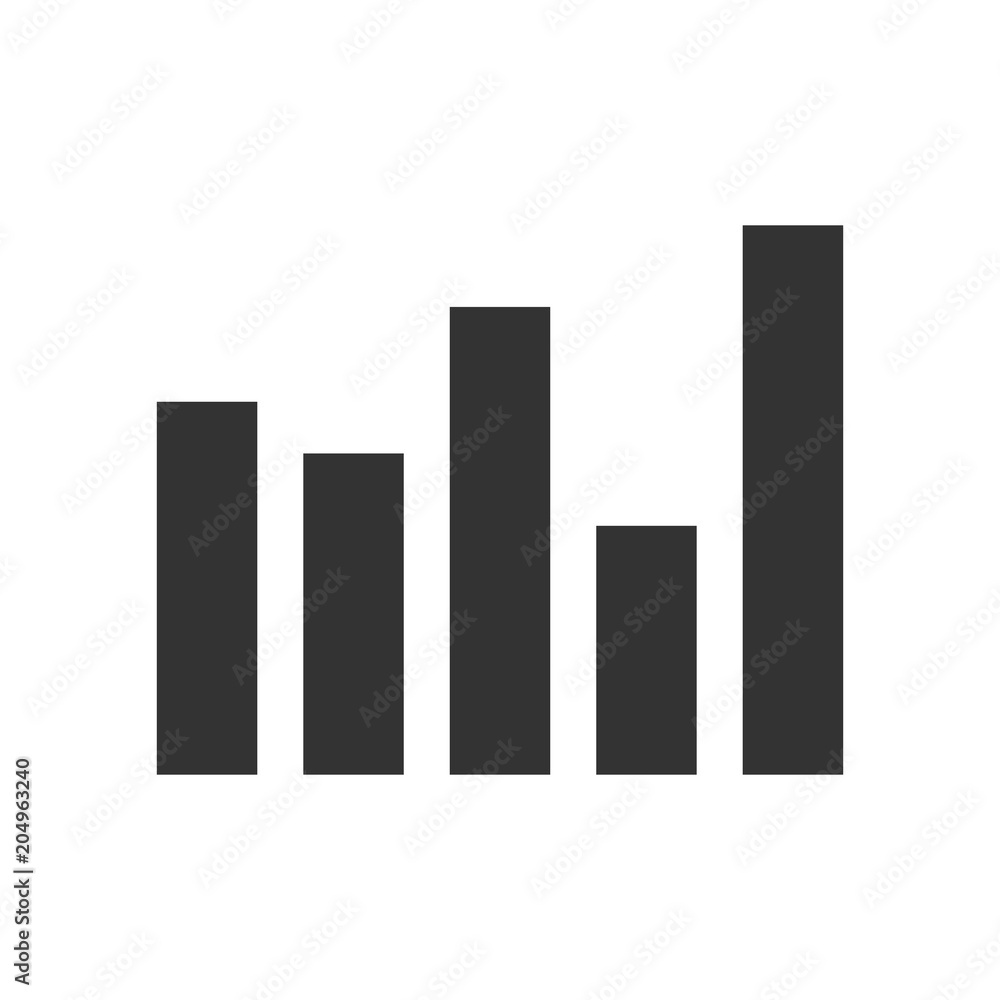 Modern business chart bar icon. graph vector. vector illustration Modern business chart bar icon. graph vector. vector illustration