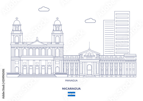 Managua City Skyline  Nicaragua
