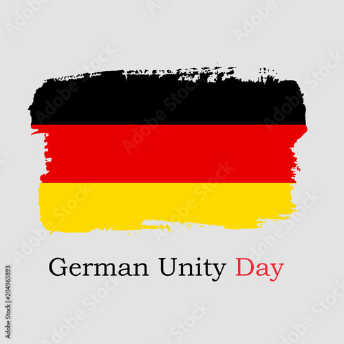Vector Illustration. Hand draw Germany flag. National Germany banner for design. Germany Unity Day