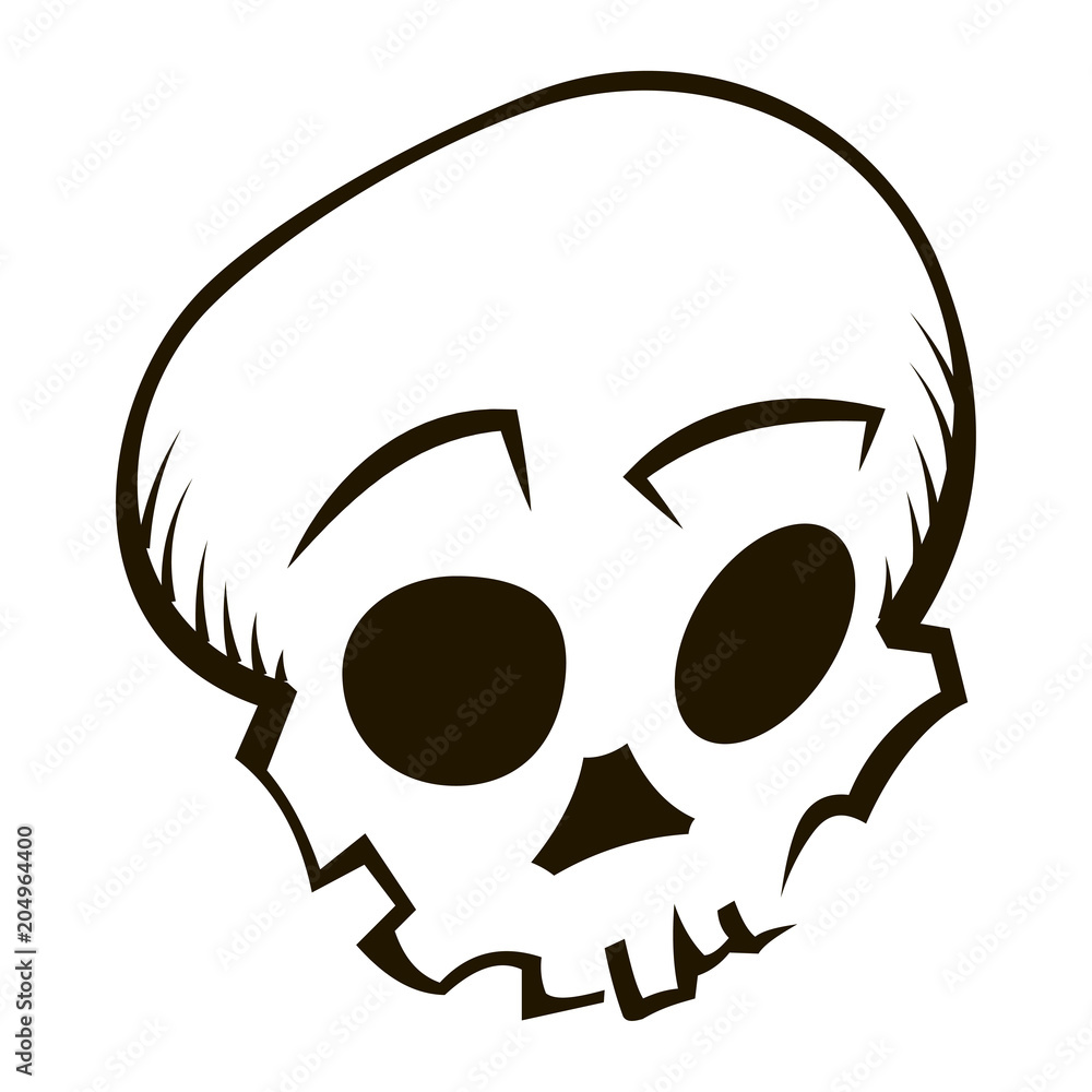Cute skull drawing. Clean vector illustration. Graphic design Cute skull drawing. Clean vector illustration. Graphic design