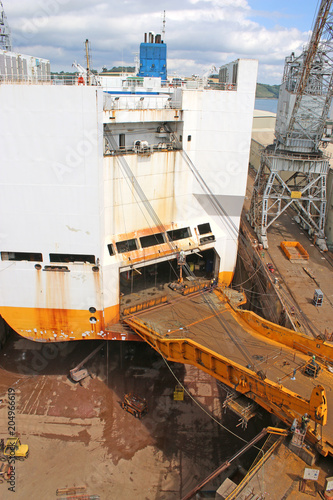 Ship in Falmouth Docks