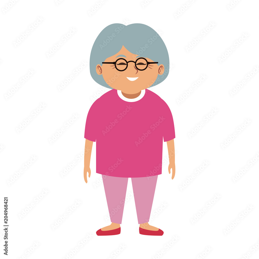 Cute grandmother cartoon vector illustration graphic design