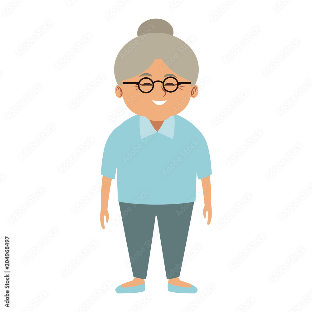 Cute grandmother cartoon vector illustration graphic design