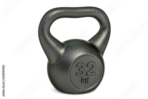 Kettlebell 32 kg, 3D rendering