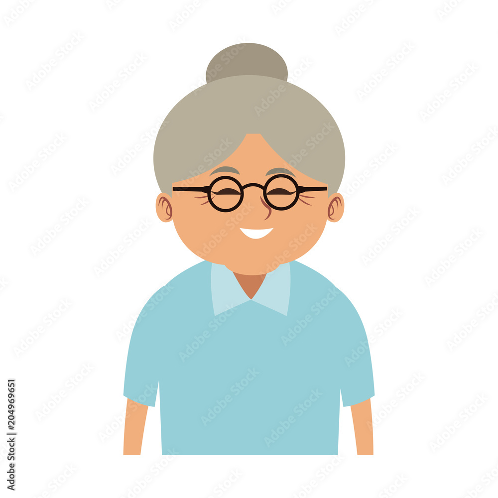 Cute grandmother cartoon vector illustration graphic design Cute grandmother cartoon vector illustration graphic design
