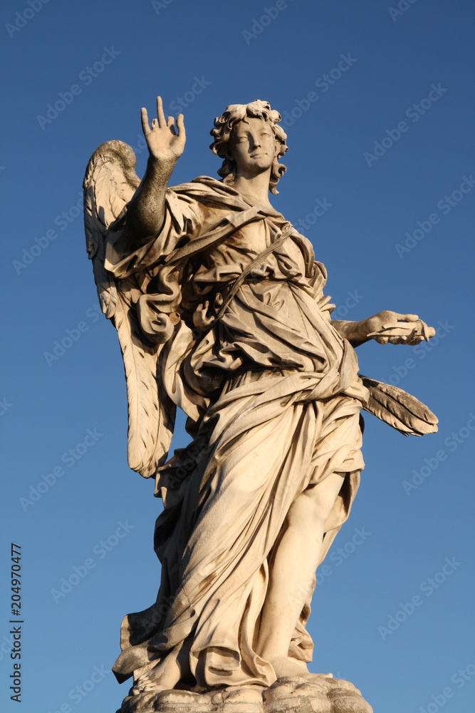 Angel with the Nails on Ponte Sant'Angelo in Rome, Italy