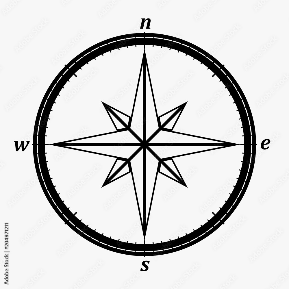 Compass wind rose vector design element Compass wind rose vector design element
