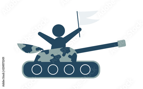 Tank icon in trendy flat style isolated on background. Tank icon Vector illustration.