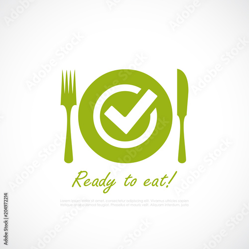 Ready to eat vector pictogram photo