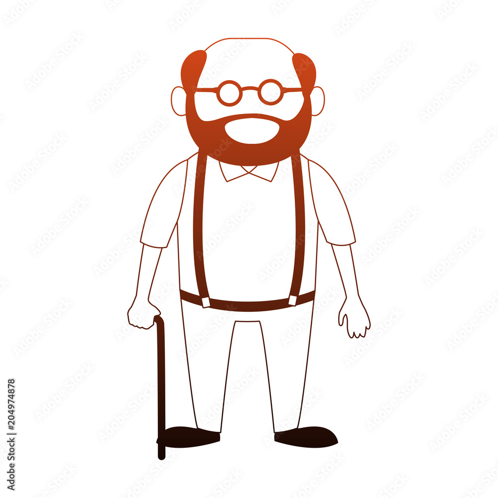 Cute grandfather cartoon vector illustration graphic design Cute grandfather cartoon vector illustration graphic design