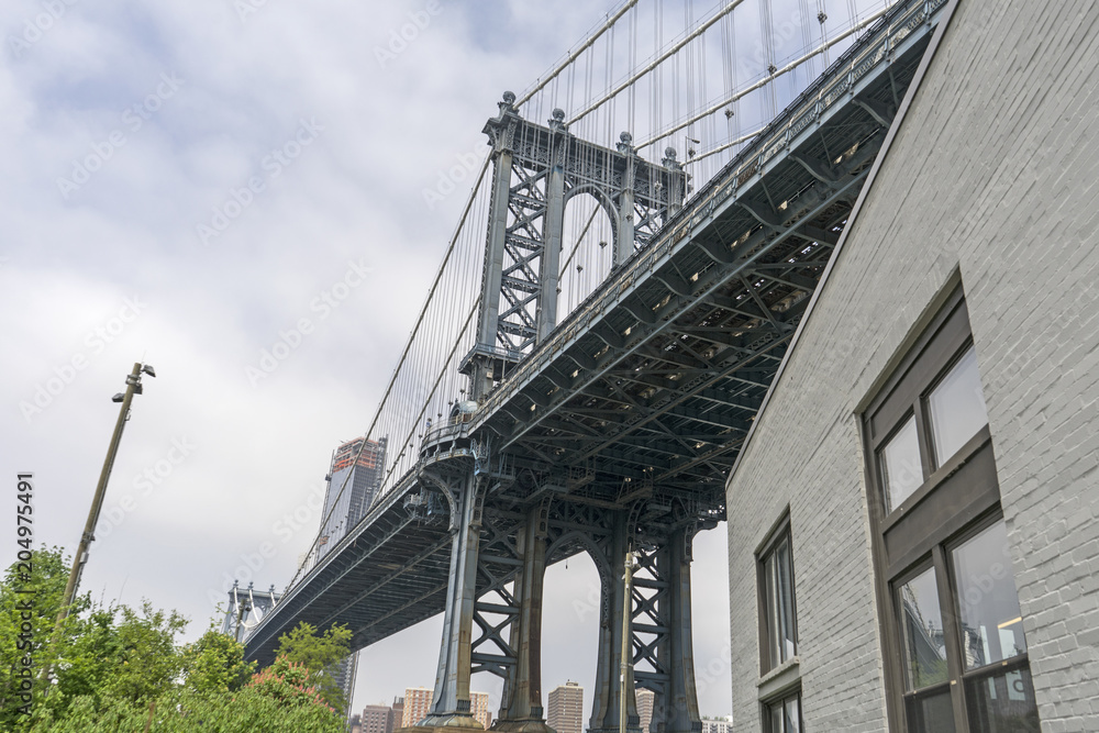 Naklejka premium Different angles of Manhattan Bridge