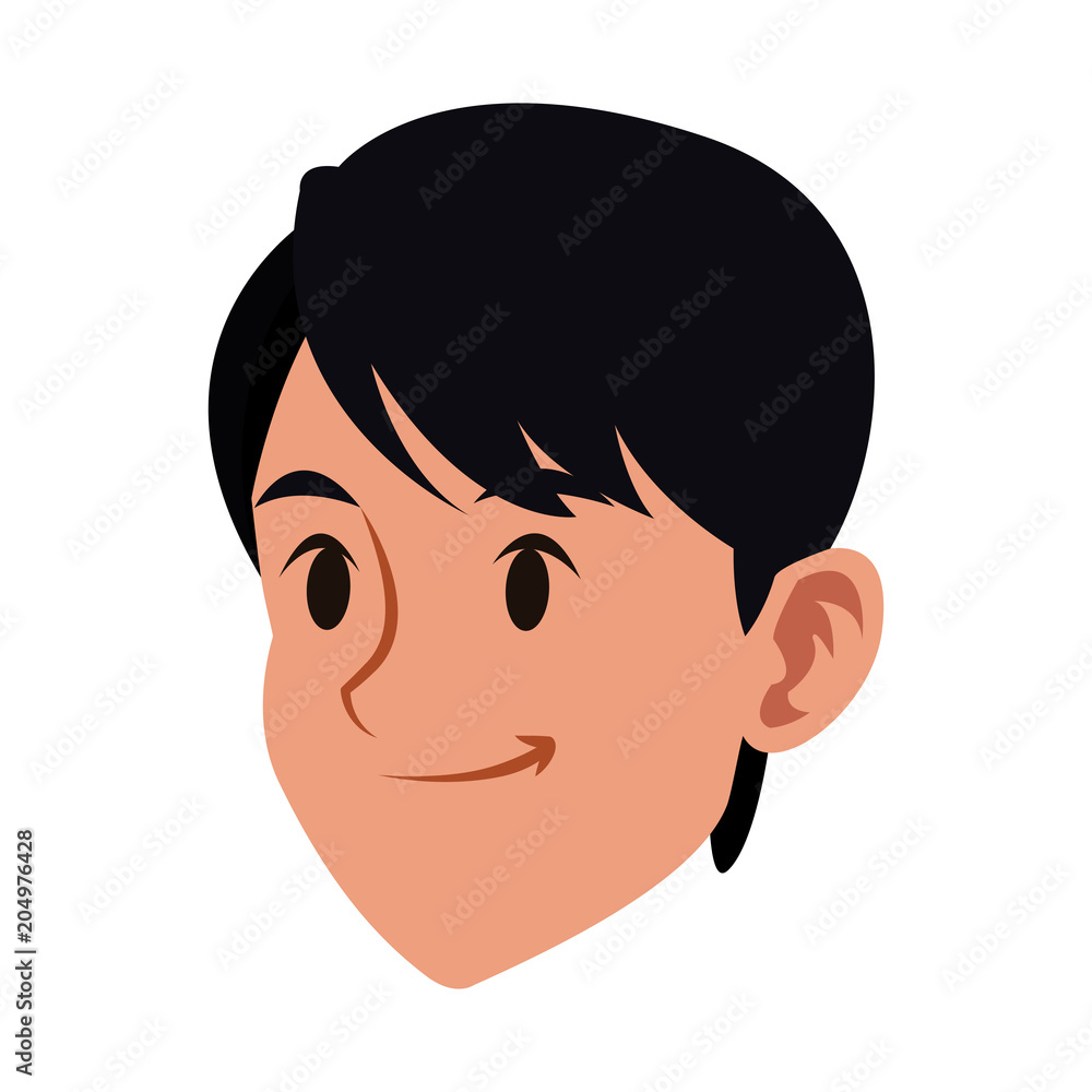 Young man face vector illustration graphic design Young man face vector illustration graphic design