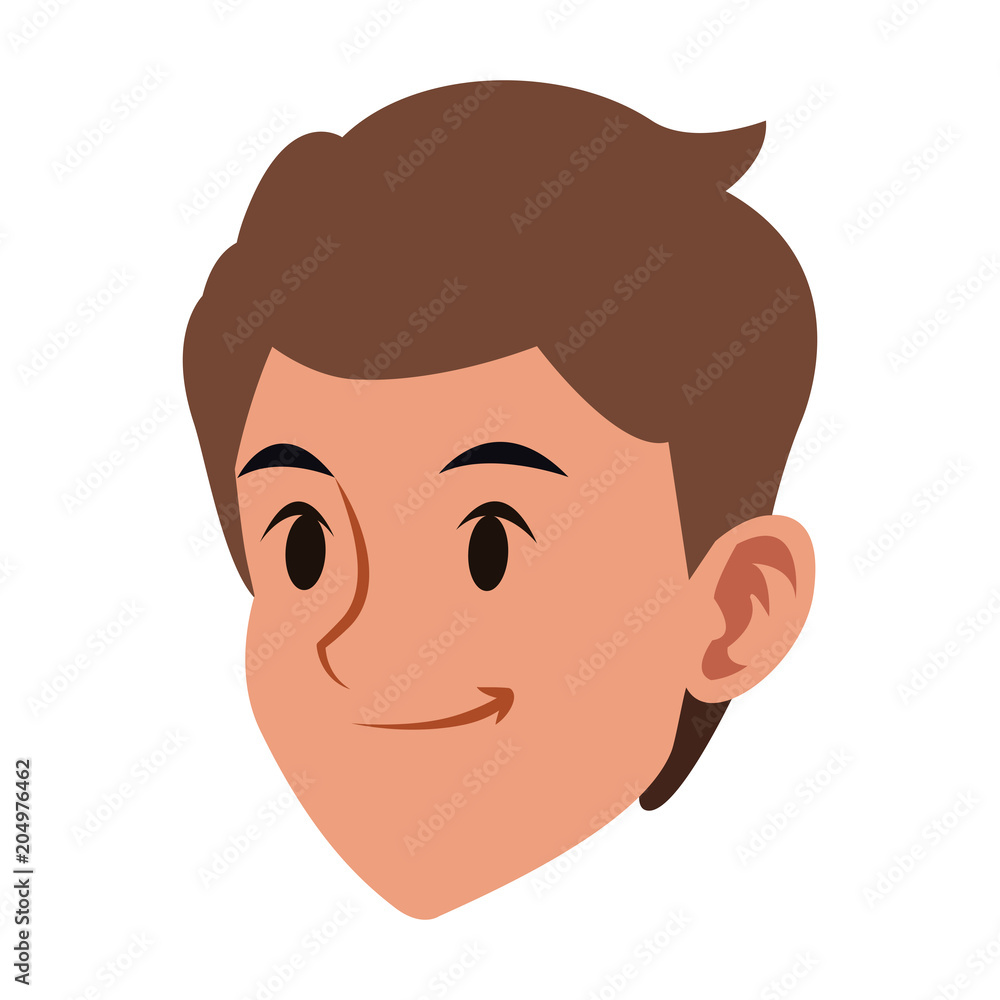 Young man face vector illustration graphic design Young man face vector illustration graphic design