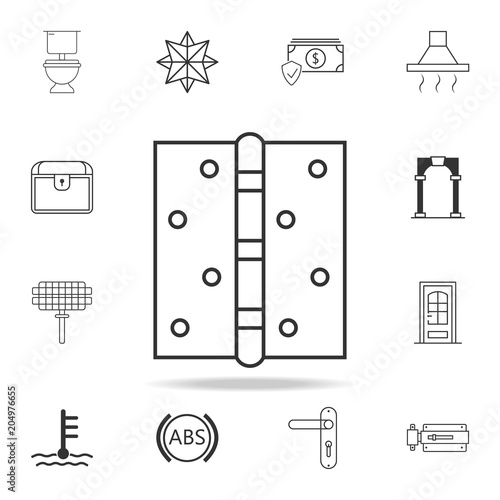 door hinge icon. Detailed set of web icons and signs. Premium graphic design. One of the collection icons for websites, web design, mobile app