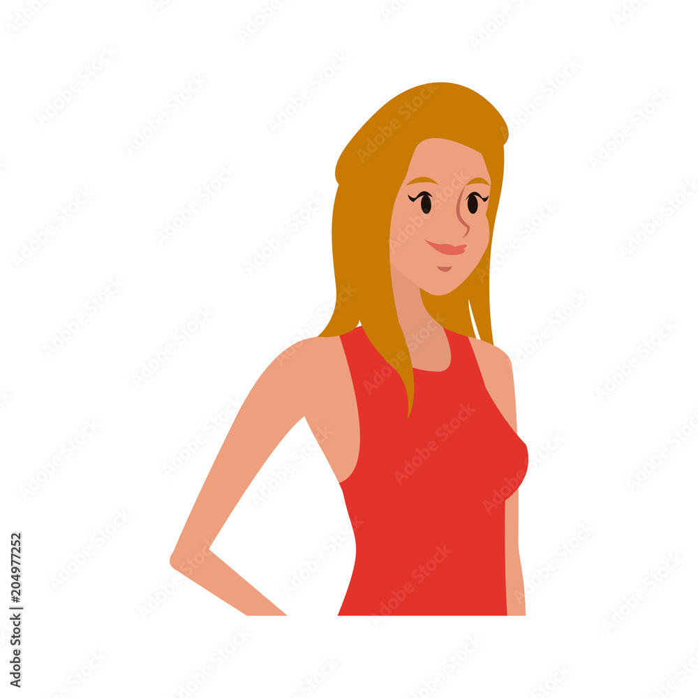Young woman cartoon with casual clothes vector illustration graphic design Young woman cartoon with casual clothes vector illustration graphic design