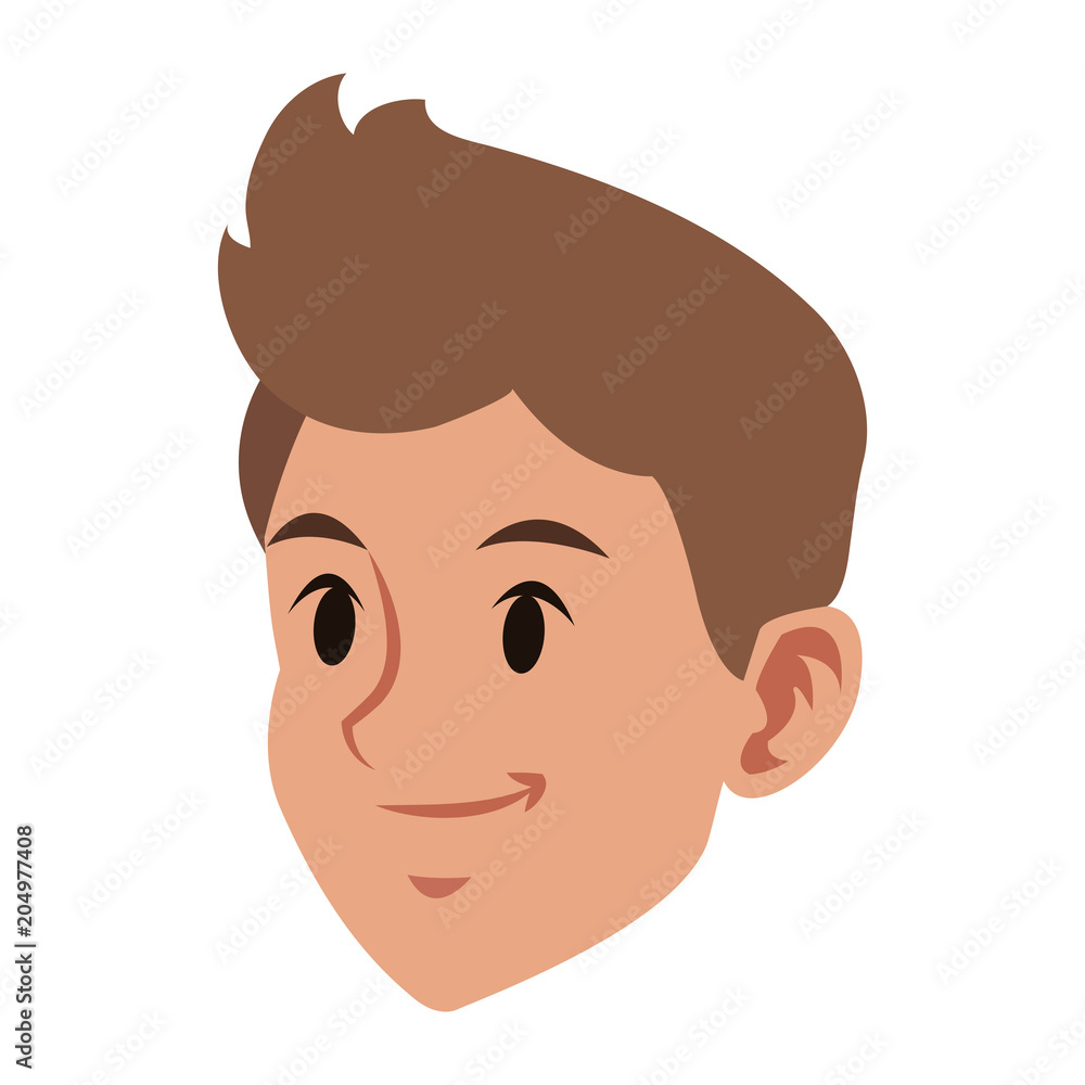 Young man face vector illustration graphic design Young man face vector illustration graphic design