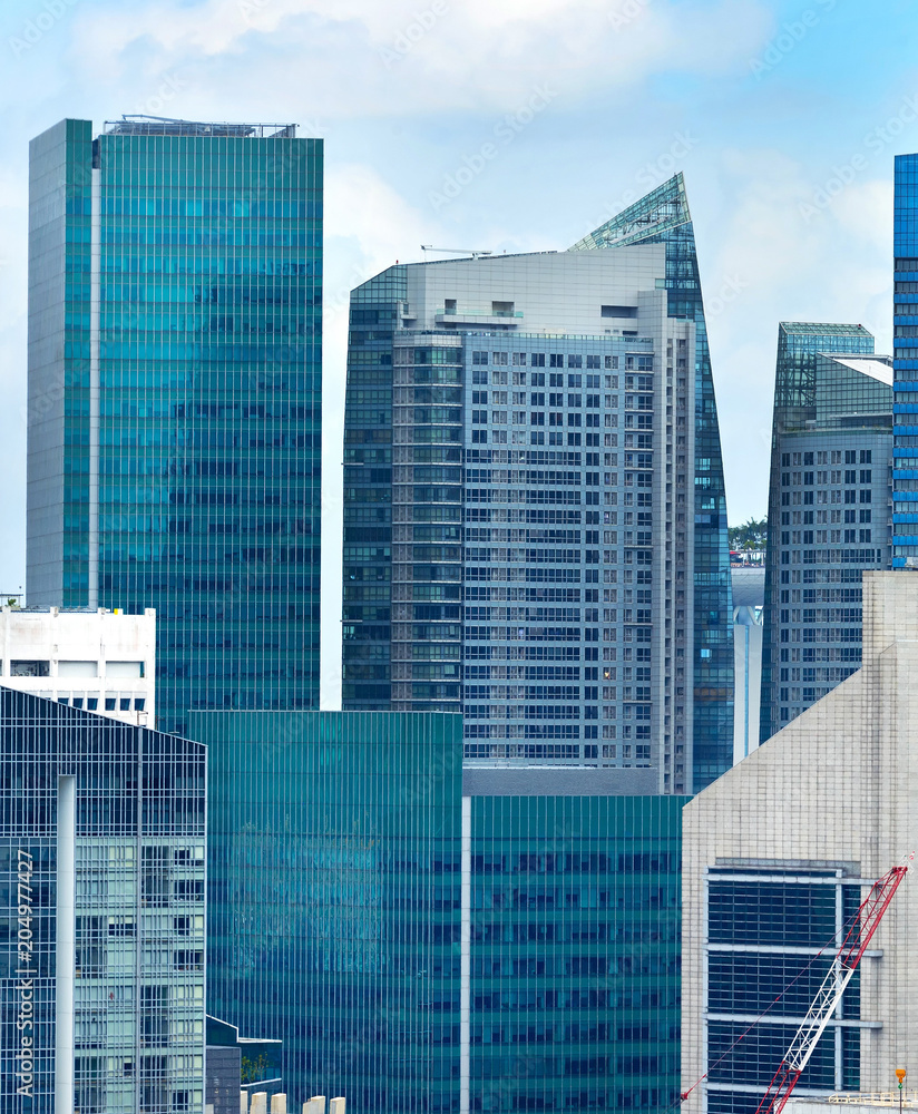 Fototapeta premium Wieżowce w centrum Singapuru
