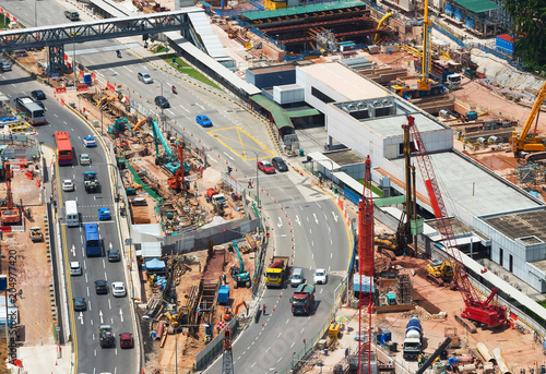 Construction site. Rod traf...