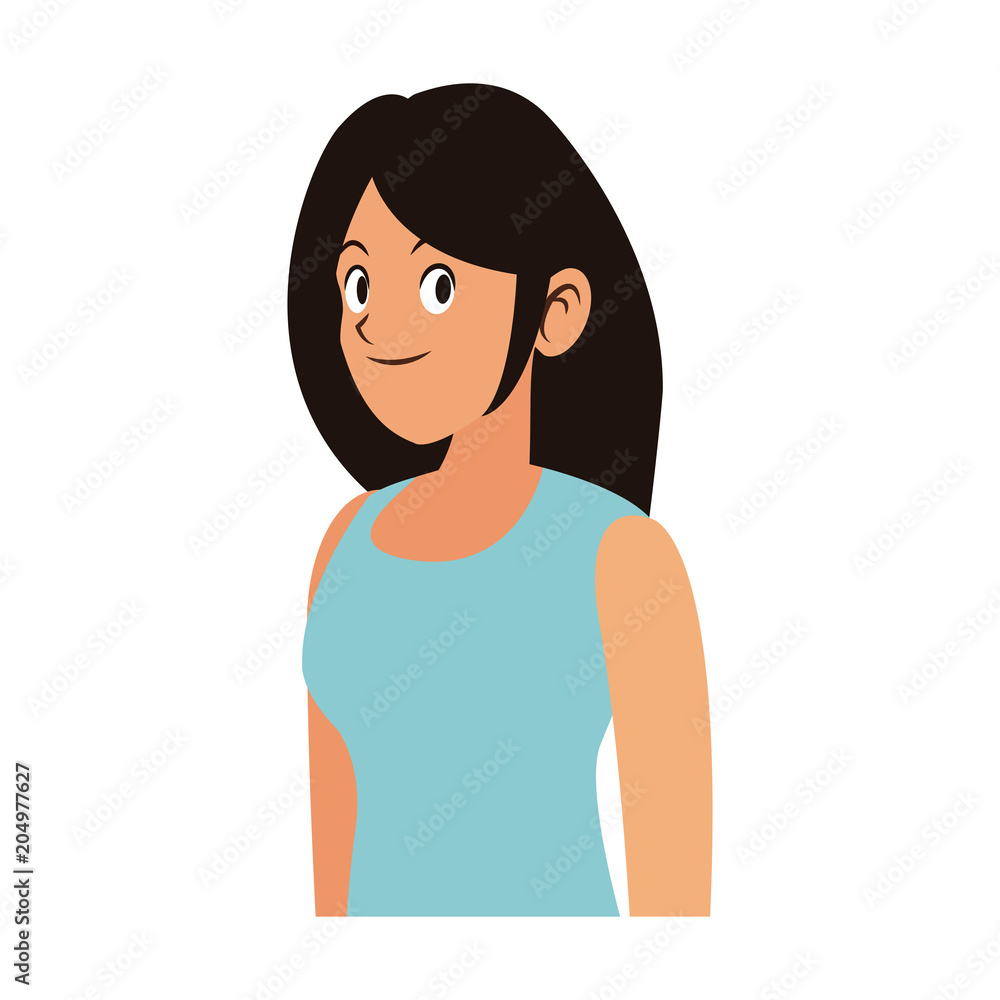 Young woman cartoon with casual clothes vector illustration graphic design Young woman cartoon with casual clothes vector illustration graphic design