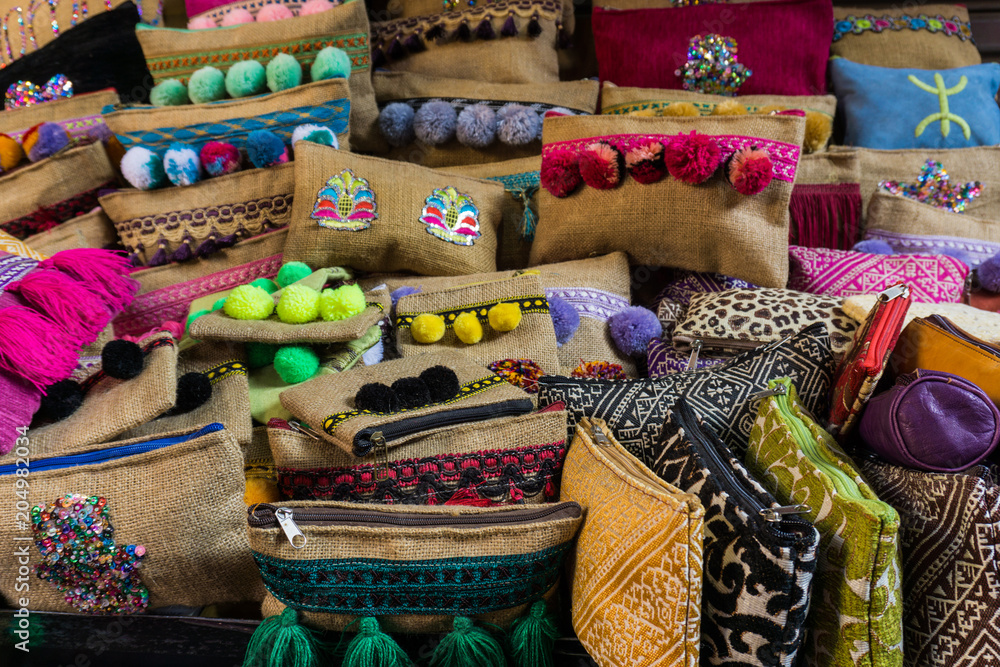 Pillows in Moroccan souk