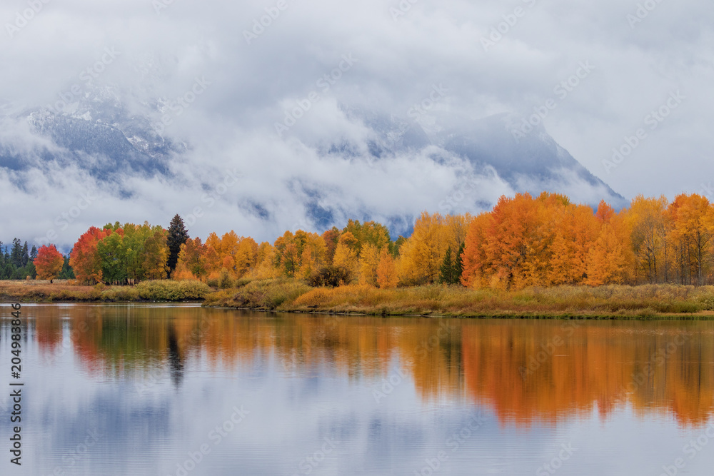 Teton Scenic Autumn Reflection