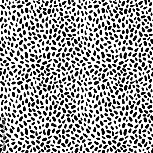 Black and white vector pattern with hand drawnd brush strokes for fabric, clothing, backgrounds and graphic design